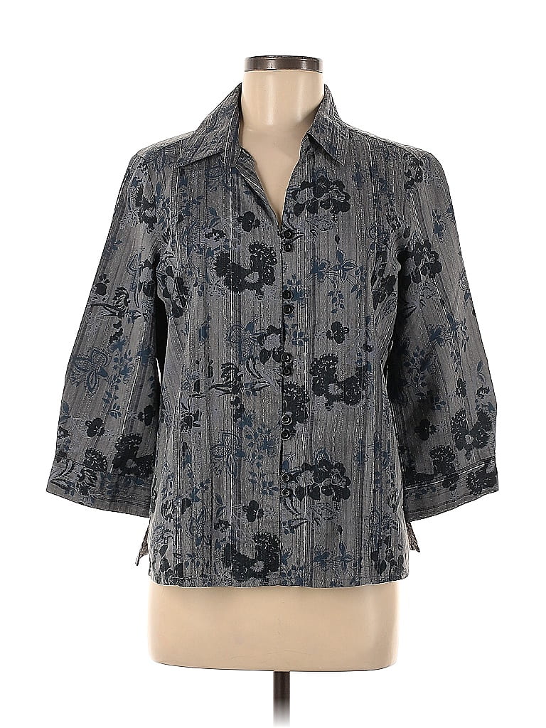 Blouse Femme Christopher & Banks – Boutonnée, Col Chemisier – Taille XL – Occasion