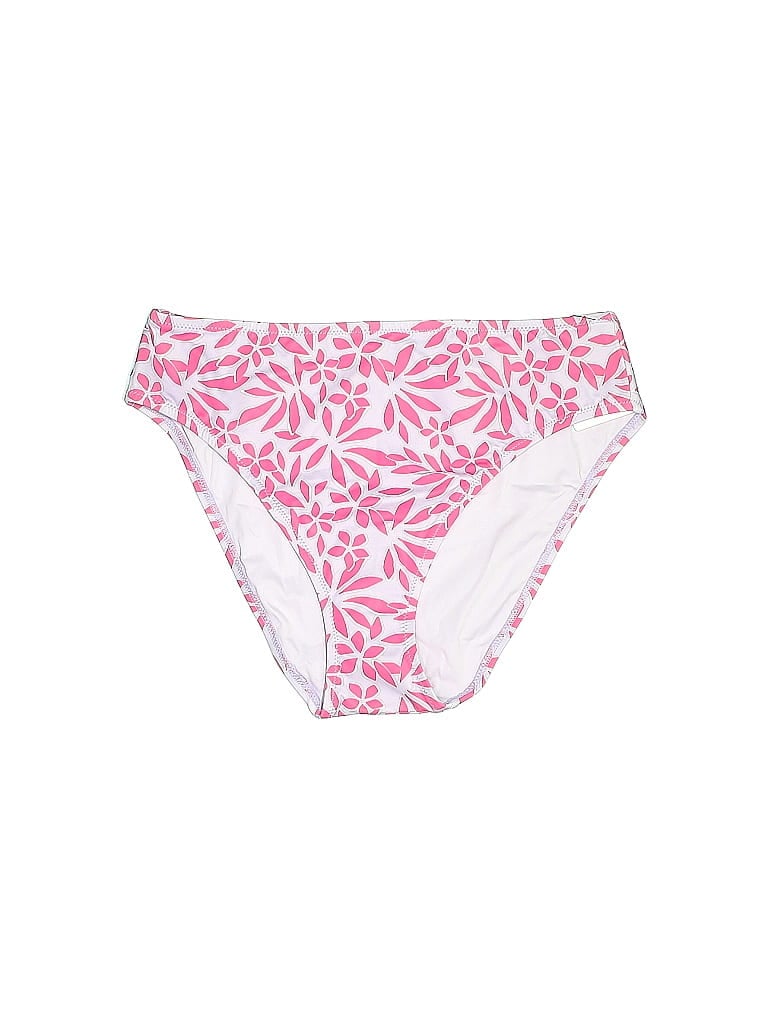 Lively Floral Motif Pink Swimsuit Bottoms Size S - photo 1