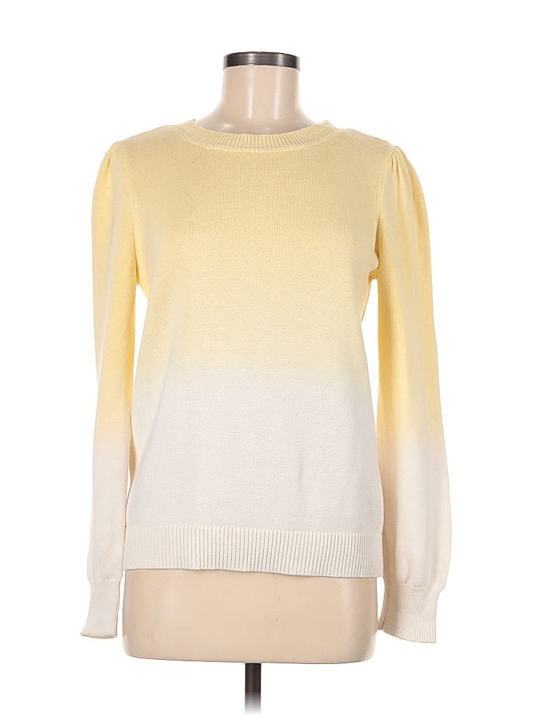 Ann Taylor LOFT 100% Cotton Ombre Yellow Pullover Sweater Size M - photo 1