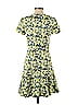 J.Crew Factory Store 100% Polyester Floral Motif Yellow Casual Dress Size 2 - photo 2