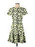 J.Crew Factory Store 100% Polyester Floral Motif Yellow Casual Dress Size 2 - photo 1