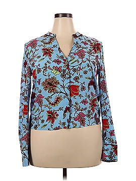 Diane von Furstenberg Long Sleeve Silk Top (view 1)