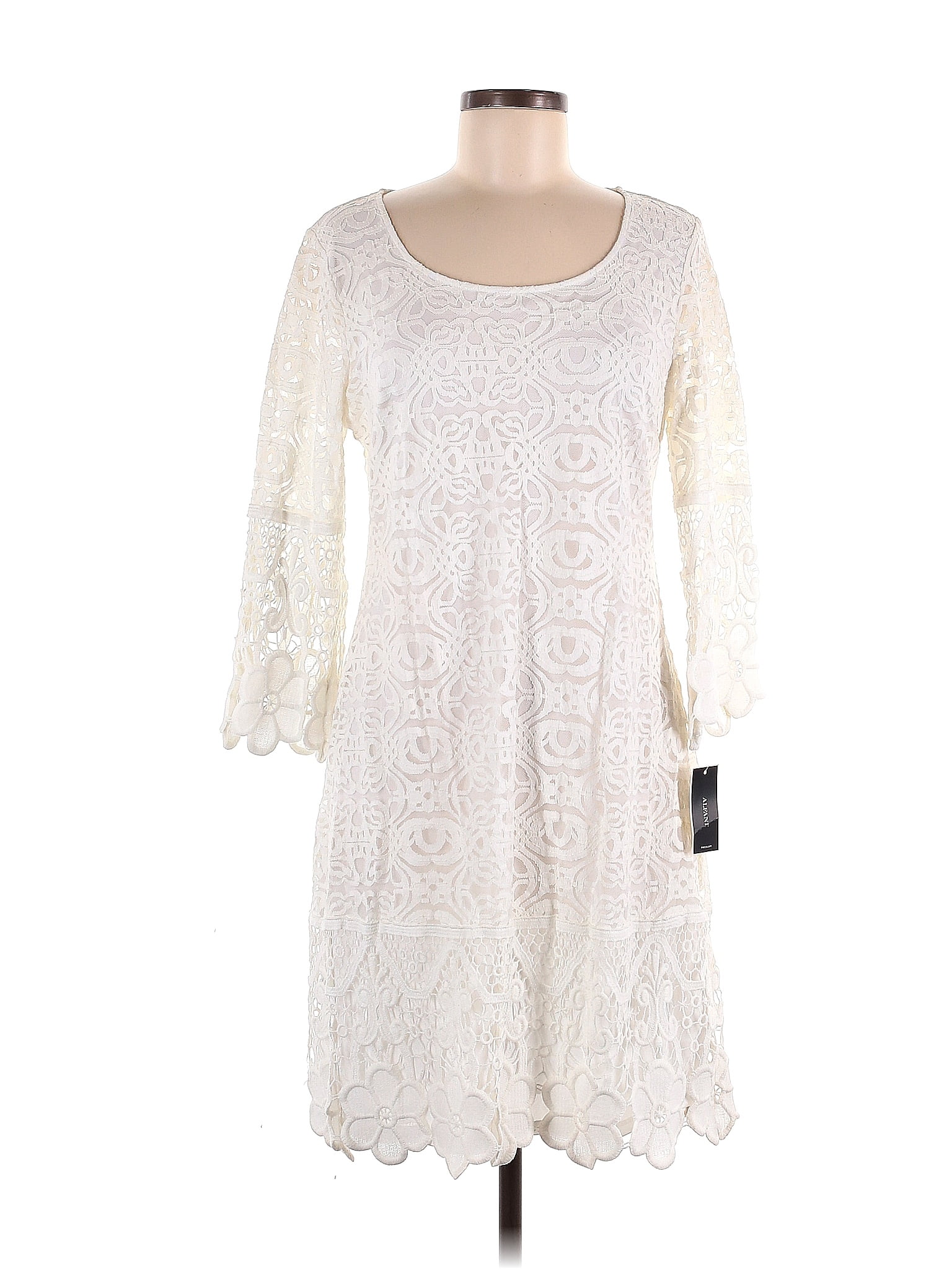 Alfani Ivory Casual Dress Size M - 75% off | ThredUp