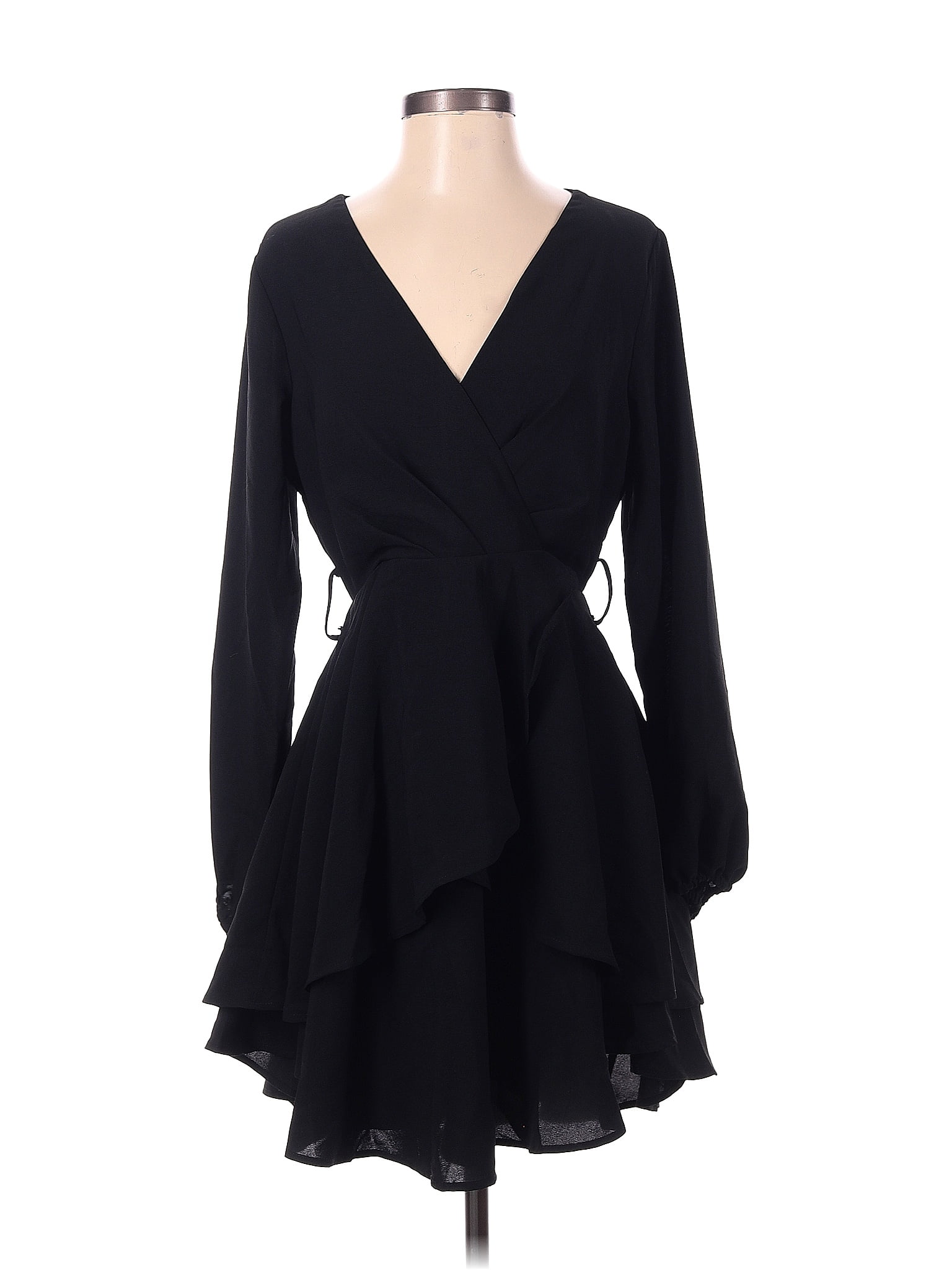 Unbranded 100% Dacron Black Cocktail Dress Size S