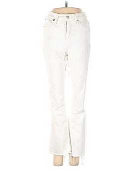 Madewell Cali Demi-Boot Jeans in Pure White: Raw-Hem Edition (view 1)
