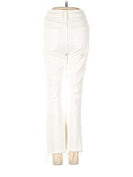 Madewell Cali Demi-Boot Jeans in Pure White: Raw-Hem Edition (view 2)