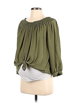 Artelier Nicole Miller for A Pea in the Pod Long Sleeve Silk Top (view 1)
