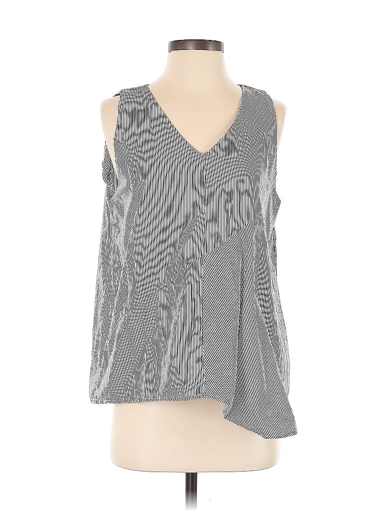 Tulip 100% Cotton Stripes Gray Sleeveless Top Size S - 57% off | ThredUp