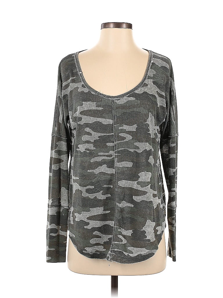 Lucky Brand Gray Green Thermal Top Size S - photo 1