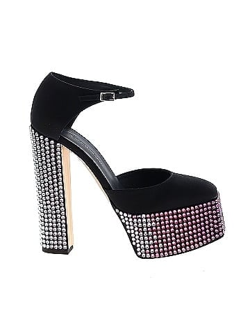 Giuseppe Zanotti Satin Embellished New York Platform Pumps (view 1)