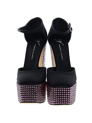 Giuseppe Zanotti Satin Embellished New York Platform Pumps (view 2)