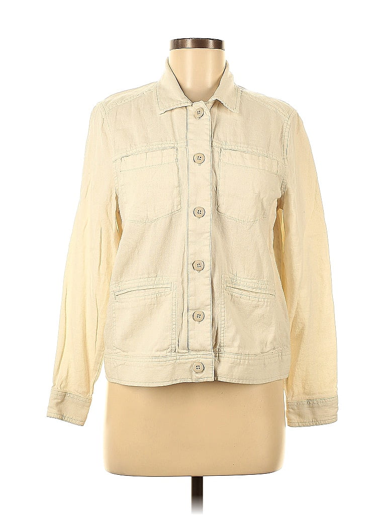 Lucky Brand Westival Fringe Crop Denim Jacket Size Small