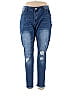 Yuka Solid Blue Jeans Size XL - photo 1