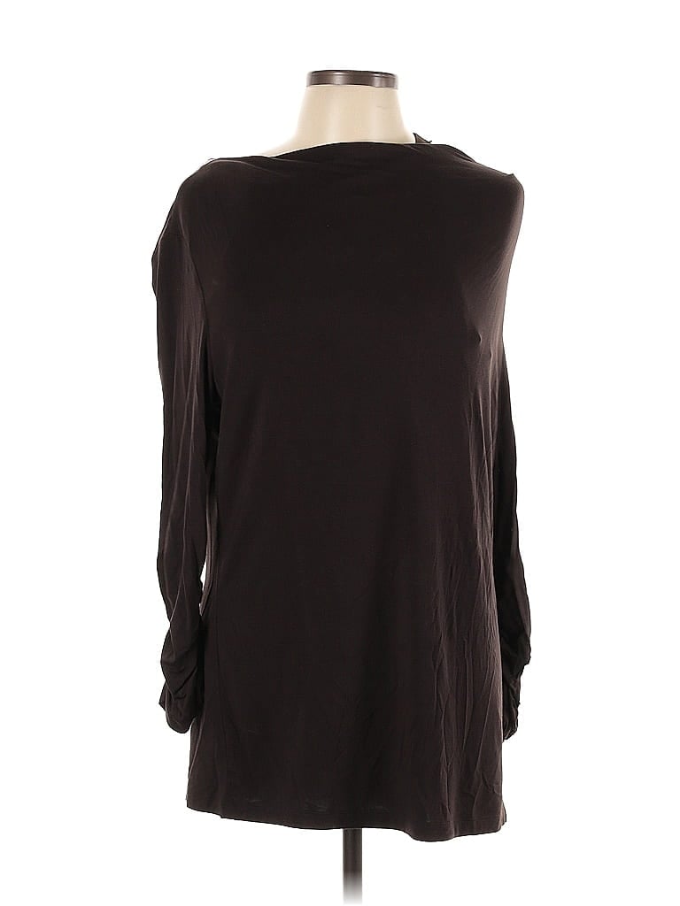 Pre-owned Basler Long Sleeve Blouse In Brown