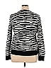Joe Fresh Houndstooth Jacquard Chevron-herringbone Stripes Zebra Print Black Pullover Sweater Size XL - photo 2