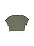 Boohoo Solid Green Short Sleeve T-Shirt Size 4 - photo 2