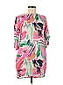 Olivaceous 100% Rayon Graphic Paint Splatter Print Pink Casual Dress Size M - photo 1