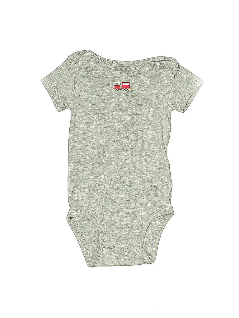 Pre-owned Carter's Babies' Short Sleeve Onesie In Gray