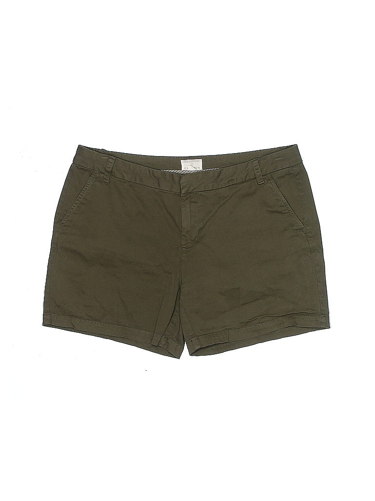Caslon Solid Tortoise Green Dressy Shorts Size 16 - photo 1