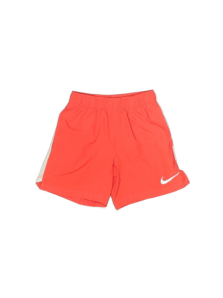 Nike 100% Polyester Color Block Orange Athletic Shorts Size S (Youth) - photo 1