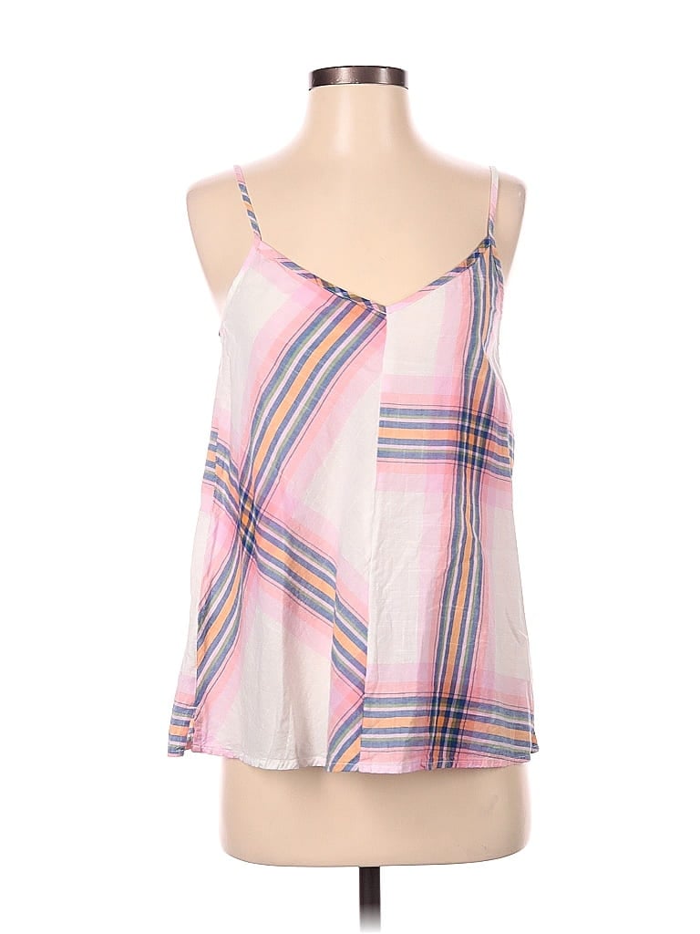Pre-owned Lou & Grey Sleeveless Top Pink Square Neckline Tops
