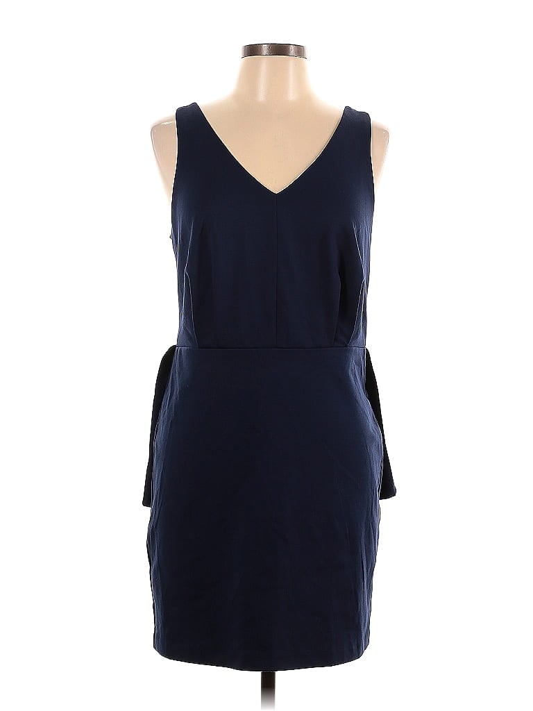 BCBGeneration Solid Blue Casual Dress Size 12 - photo 1