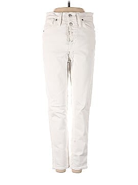 Madewell 10" High-Rise Skinny Crop Jeans in Pure White: Button-Front Edition (view 1)