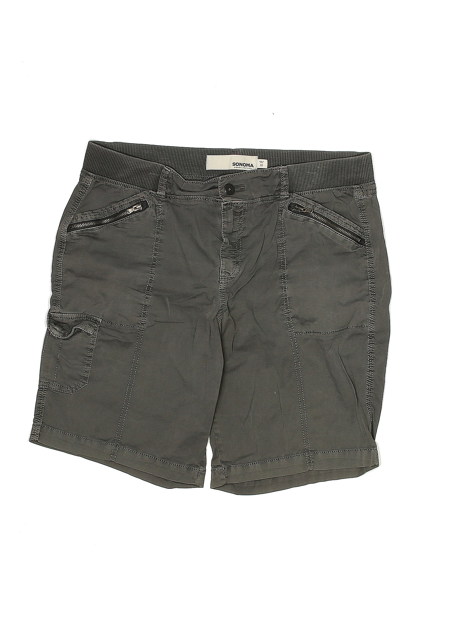 Sonoma Goods for Life Solid Gray Cargo Shorts Size 12 - 52% off | ThredUp