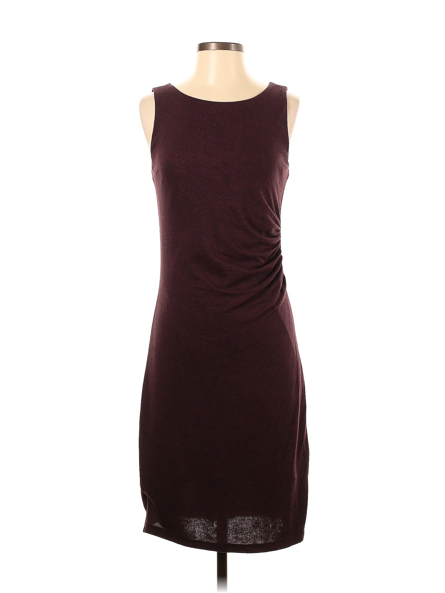 Ann Taylor Loft Solid Burgundy Casual Dress Size S 67 Off Thredup