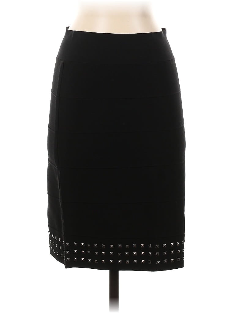 Vivienne Vivienne Tam Solid Black Casual Skirt Size S - photo 1