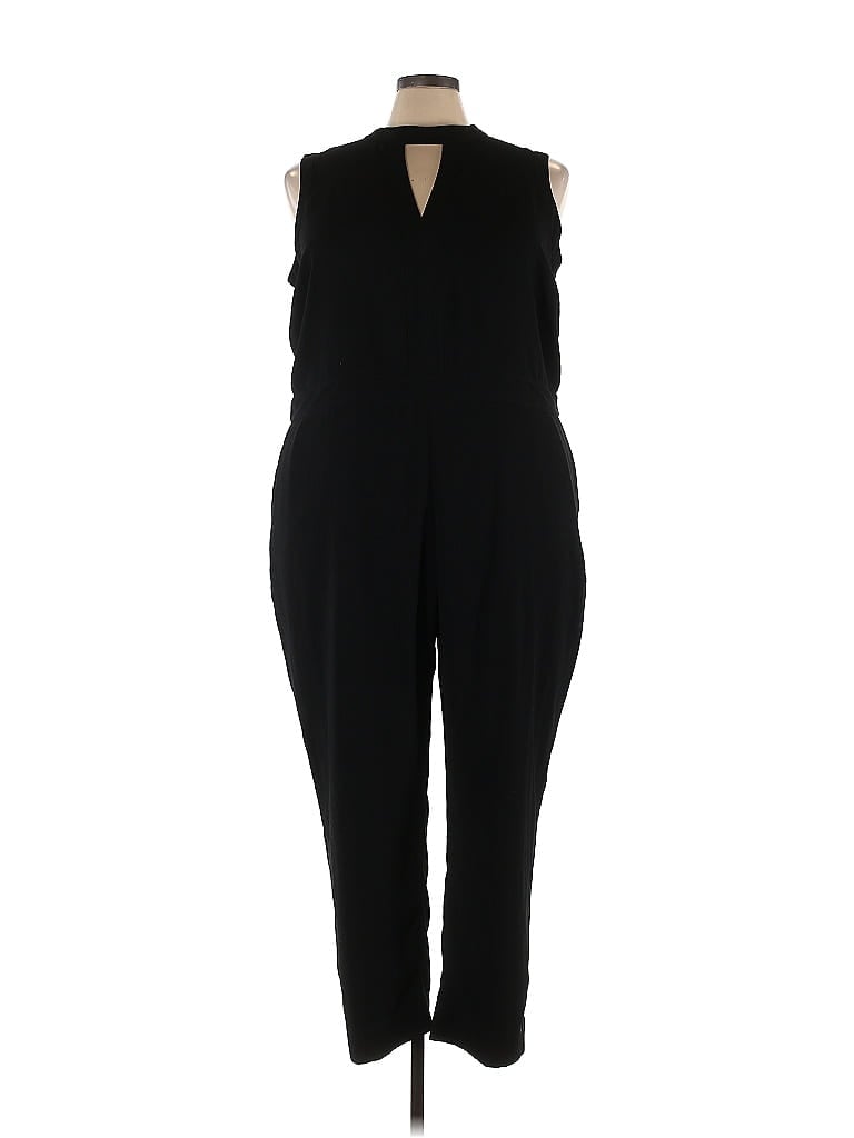 Bebe 100% Polyester Solid Black Jumpsuit Size 24 (Plus) - photo 1
