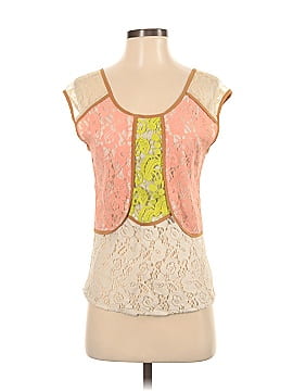 Champagne & Strawberry Sleeveless Blouse (view 1)