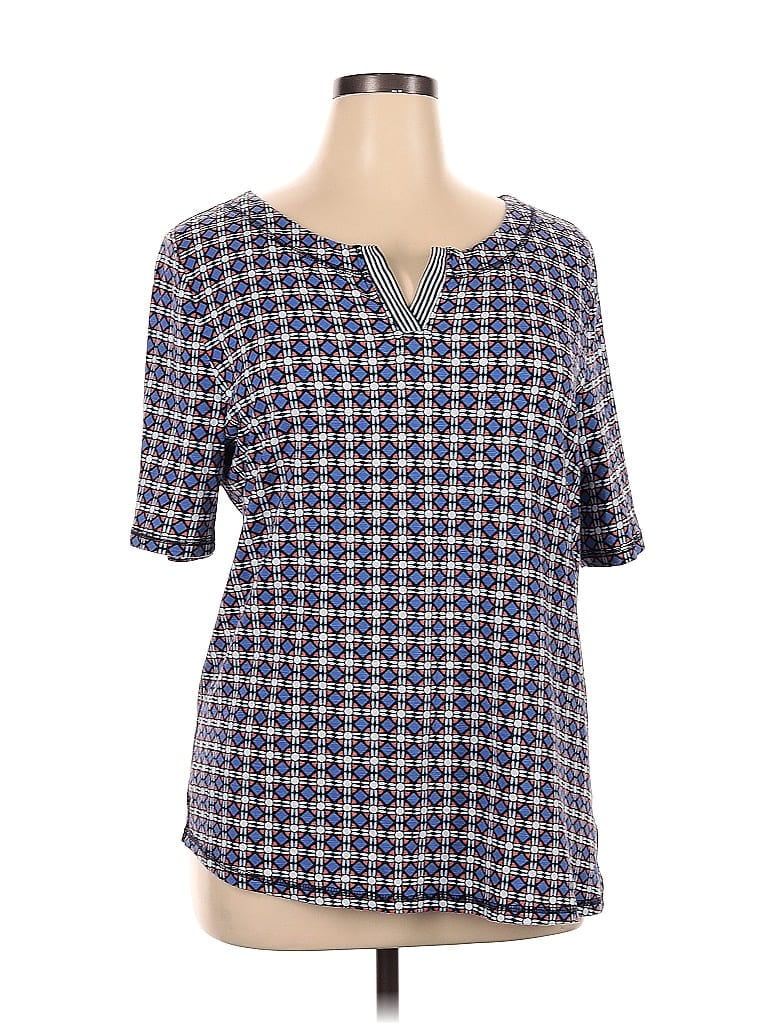 T By Talbots Blue Short Sleeve Top Size Xl 72 Off Thredup