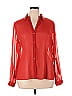 Outback Red 100% Polyester Red Long Sleeve Blouse Size XL - photo 1