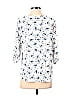 Sienna Sky 100% Polyester White Blue 3/4 Sleeve Blouse Size S - photo 2
