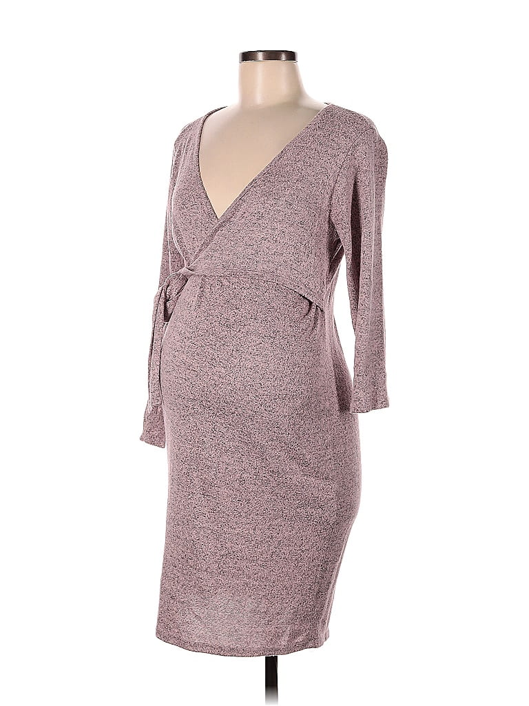 Hello Miz Marled Burgundy Casual Dress Size L (Maternity) - photo 1