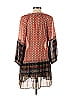 Plastic Island 100% Polyester Paisley Brown Casual Dress Size 2 - 4 - photo 2