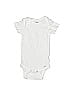 Gerber 100% Cotton Jacquard Solid White Short Sleeve Onesie Size 3-6 mo - photo 1