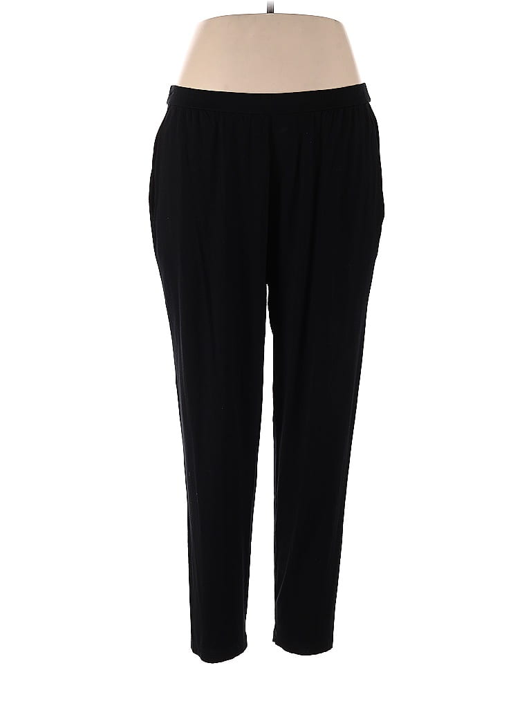 Eileen Fisher Solid Black Casual Pants Size 1X (Plus) - 76% off | ThredUp