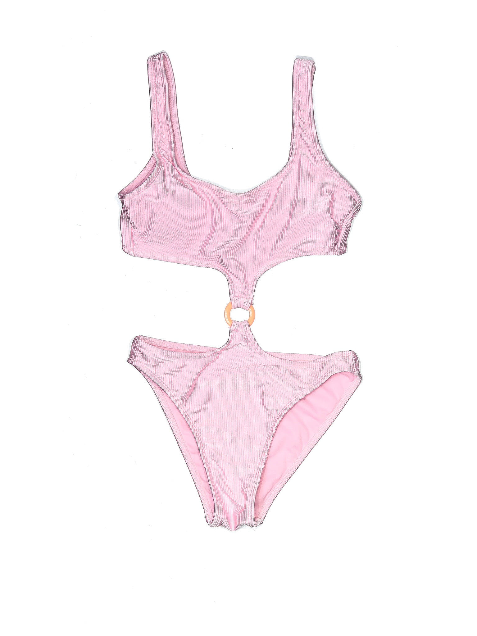 Xhilaration Solid Hearts Pink One Piece Swimsuit Size M - 5% off | ThredUp