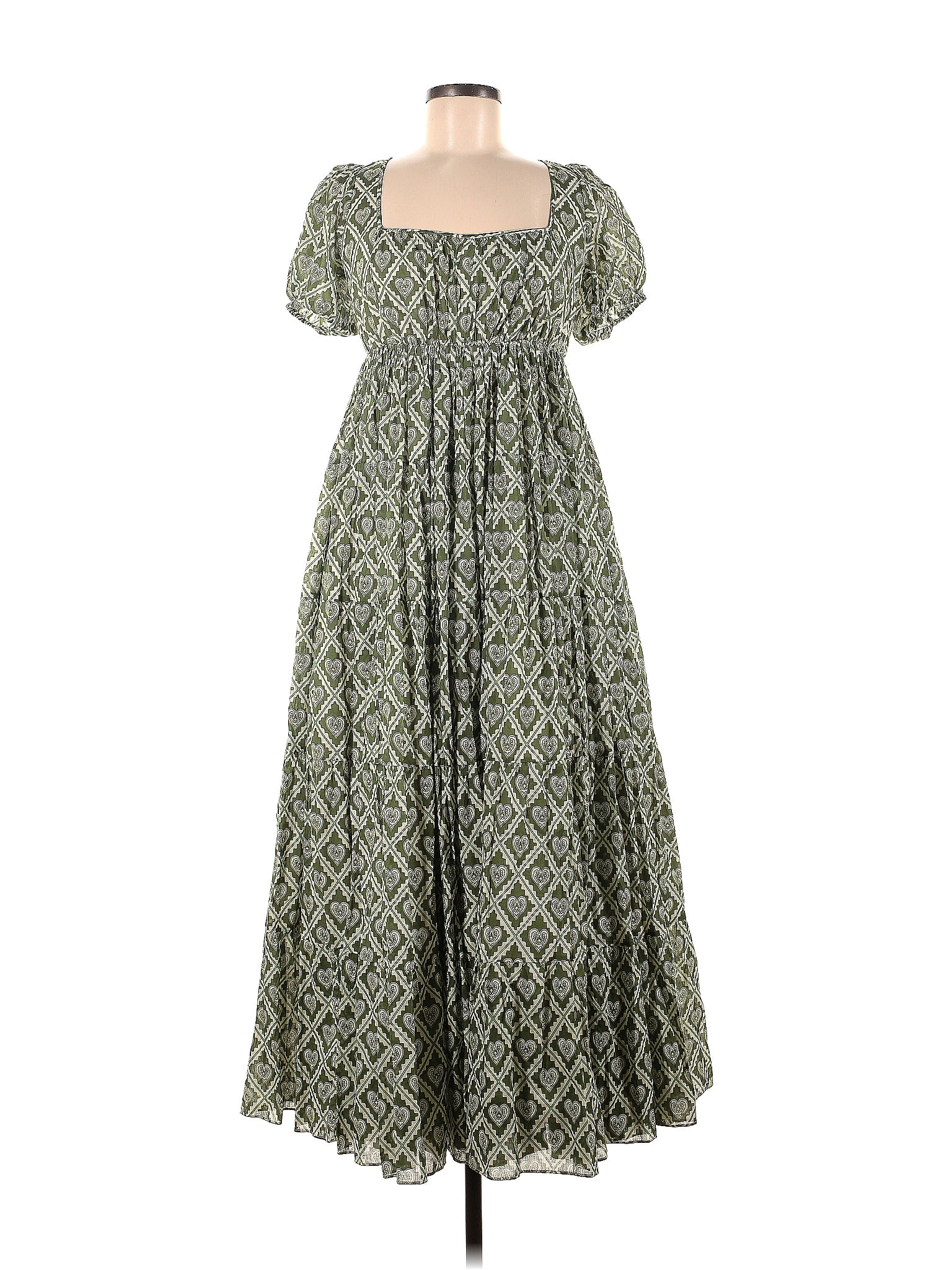 Rhode 100% Cotton Damask Brocade Green Casual Dress Size M - 67% off ...