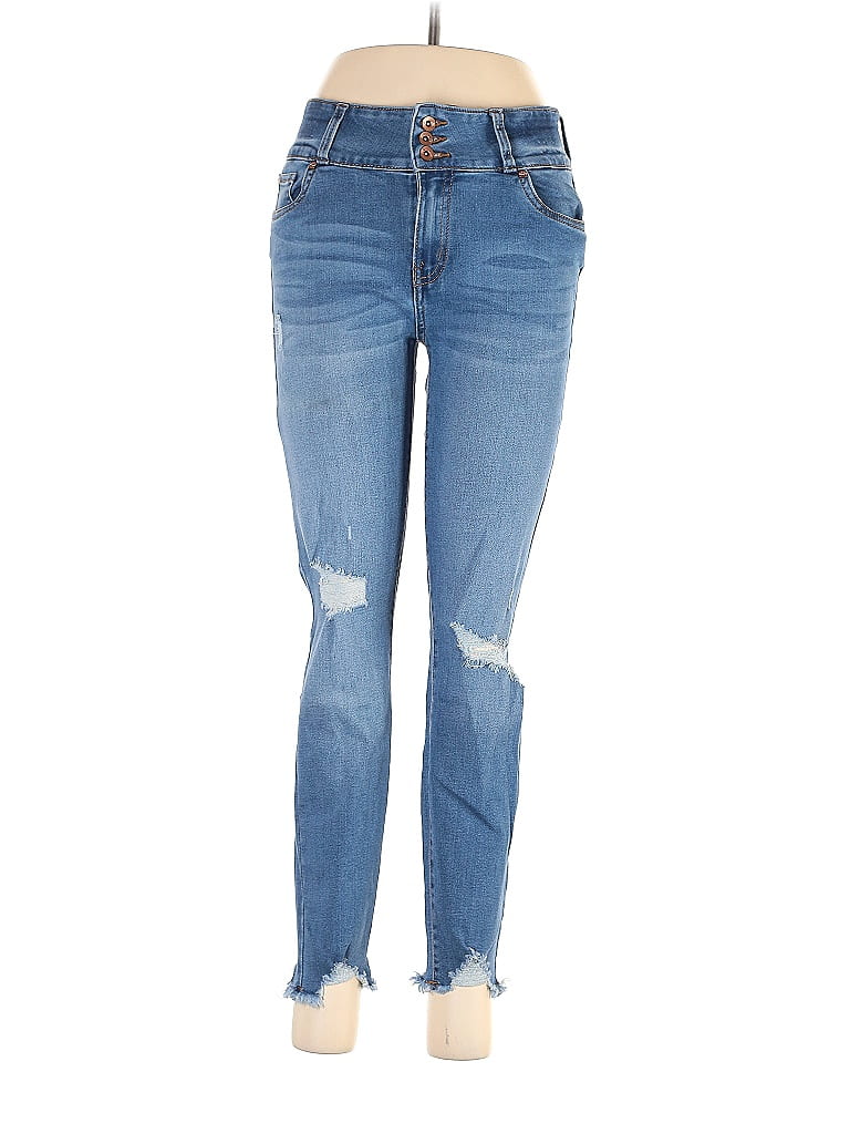 Kendall & Kylie Hearts Blue Jeans Size 7 - photo 1