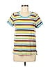 t.la 100% Cotton Stripes Brown Short Sleeve T-Shirt Size M - photo 1