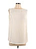 Ann Taylor 100% Polyester Ivory Sleeveless Blouse Size L - photo 1