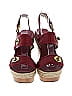 Coach Red Burgundy Wedges Size 7 1/2 - photo 2