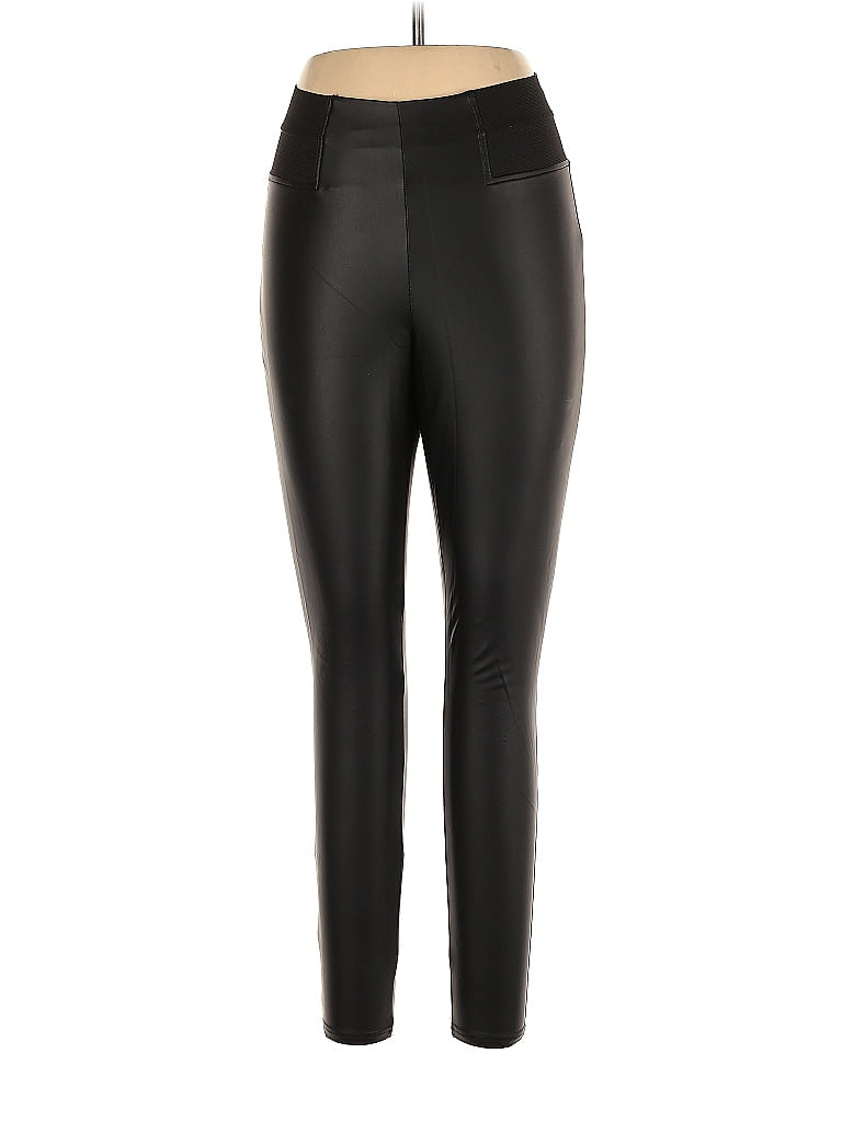 Simply Vera Vera Wang Black Faux Leather Pants Size M - photo 1