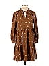 Madewell 100% Viscose Tortoise Hearts Brown Casual Dress Size XS - photo 1