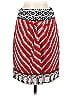 We Love Vera 100% Cotton Graphic Stripes Aztec Or Tribal Print Chevron Red Casual Skirt Size 0 - photo 1