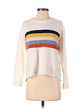 Madewell Placed Stripe Allister Pullover Sweater in Coziest Yarn (view 1)