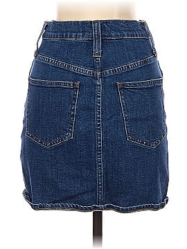 Madewell Stretch Denim Straight Mini Skirt in Arroyo Wash: Button-Front Edition (view 2)